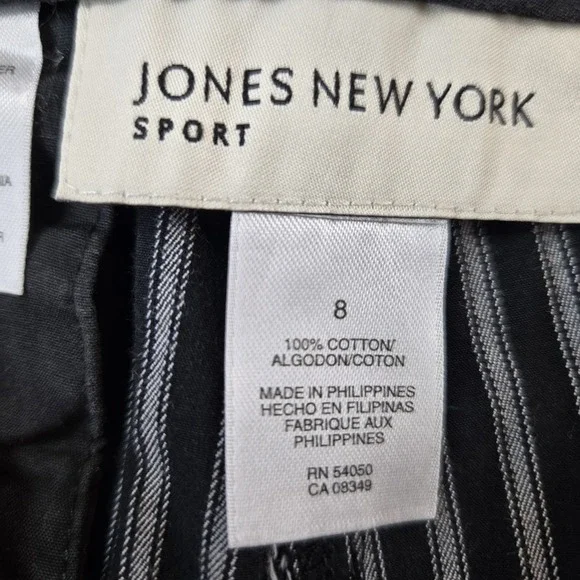 Jones New York Sport Women's Long Shorts Twill Bermuda Stripes 11" Inseam Size 8 - Picture 9 of 10